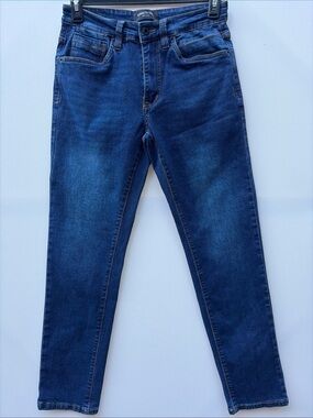 Kenneth Cole New York Men's Dark Blue Slim Straight Jeans 30x30